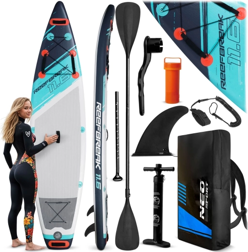 Oppusteligt SUP-board Neo-Sport Reefbreak 11'6 350 cm med tilbehør