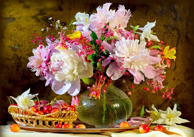 Puslespil pæonernes skønhed 1000 brikker