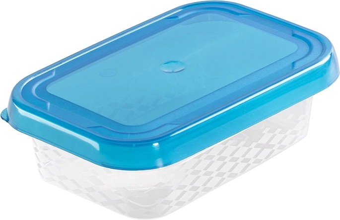 Blue Box rektangulær madbeholder 0,1 l blå