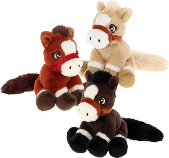 Keeleco plysbamse-pony med hale 16 cm