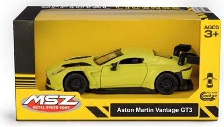 MSZ Aston Martin Vantage-model med lys og lyd, gul