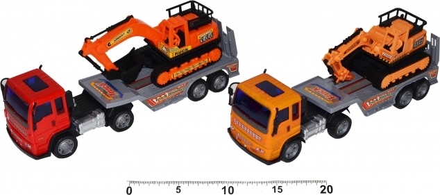 Trækker med byggemaskine med friktionsdrev, 28 cm