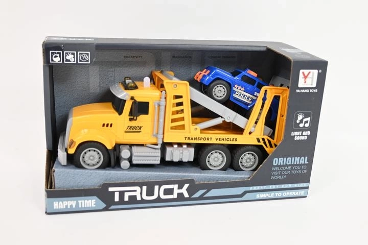 Autotransporter med bil med lys og lyd