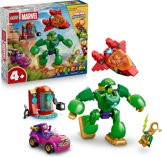 LEGO Marvel Loki mod Iron Mans hold