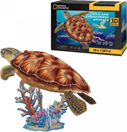 3D puslespil NATIONAL GEOGRAPHIC havskildpadde – 31 brikker