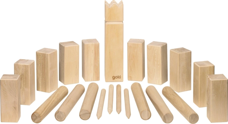 Kubb – viking udendørsspil i bomuldspose