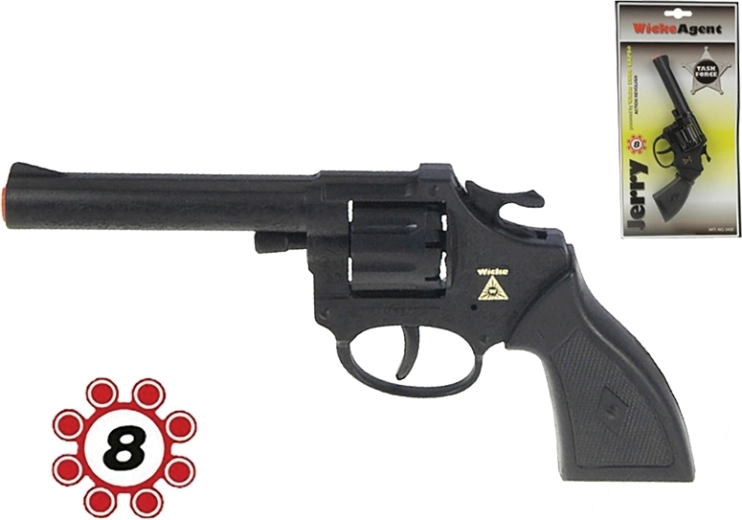 Jerry børnekapselpistol til otte-skuds kapselbånd, 19 cm