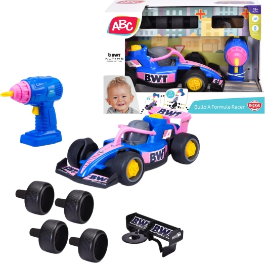 Dickie Toys ABC Build A BWT Alpine-racerbil med elektrisk skruetrækker