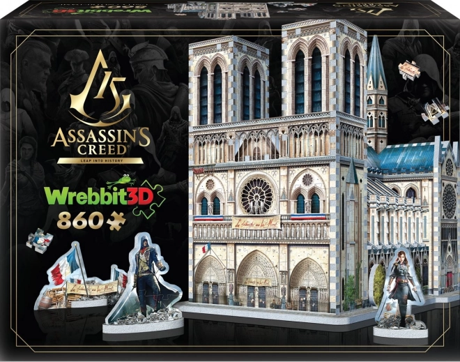 3D puslespil Assassin's Creed Unity: Notre-Dame katedralen 860 brikker