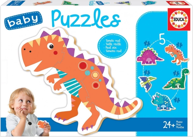 Educa baby puslespil dinosaurer 5i1