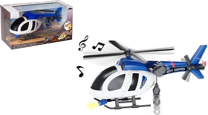 Politihelikopter med lys og lyd