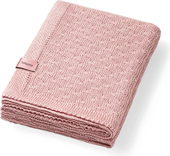 BabyOno bambusstrikket tæppe – rosa