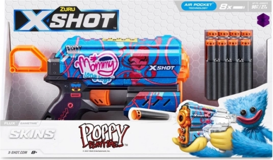 X-Shot Flux Gametime dartpistol, 8 skumdarts