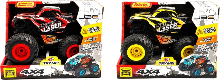 Jeep monster truck med store hjul - 1 stk.