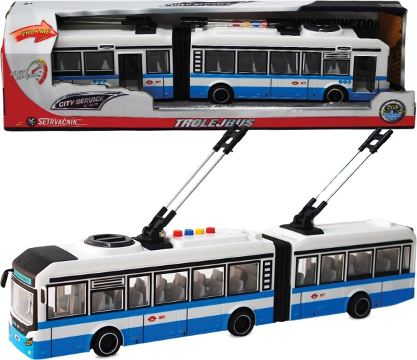 Ledbus i ledd 1:16 blå med lyde på friløb