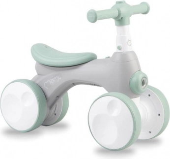 Børnescooter MoMi TOBIS med bobler i grå farve