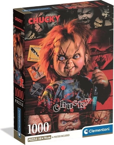Clementoni puzzle horror collection chucky 1000 brikker compact