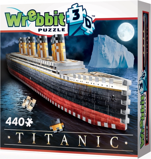 3D puslespil Titanic fra Wrebbit, 440 stykker