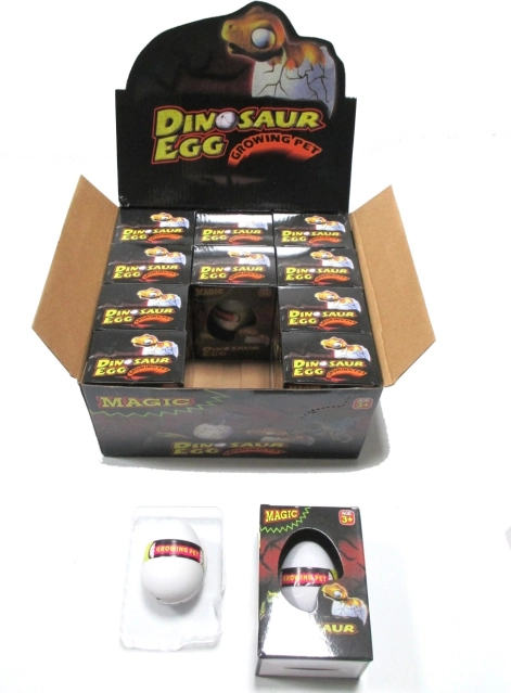 Æg med voksende dinosaur 7 × 5 cm