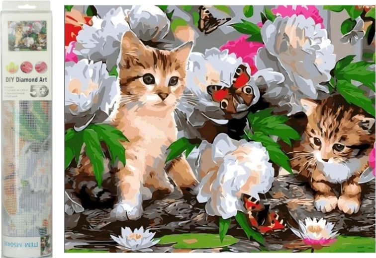 Diamantmosaik killinger i blomster