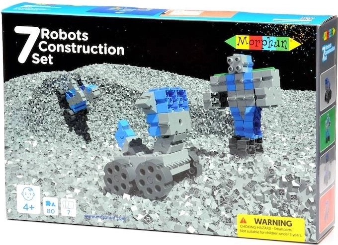 Morphun 7 Robots Box byggesæt - 80 brikker