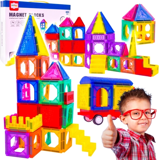 Magnetisk 3D byggesæt – 110 dele