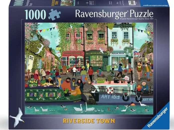 Ravensburger puslespil Byen Riverside 1000 brikker