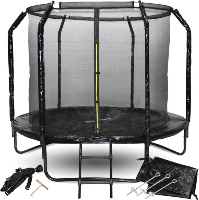 Have-trampolin SKYFLYER 244 cm med sikkerhedsnet og stige