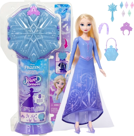 Mattel Disney Frozen Jewel Reveal-dukke Elsa på skøjter med tilbehør
