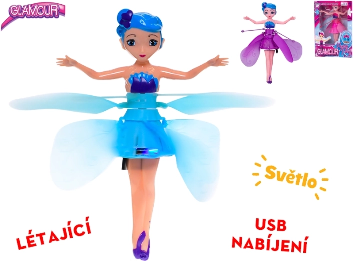 Flyvende alfedukke med lyseffekter