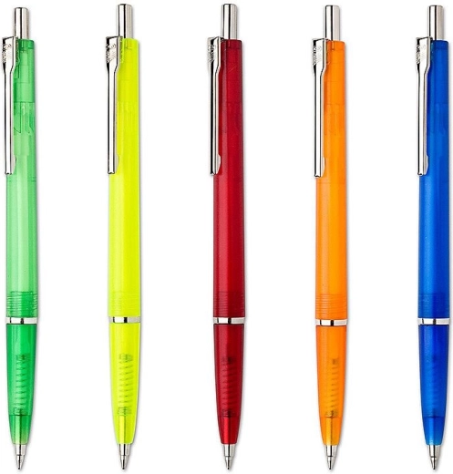 Kuglepen ICO Silver Ice, assorterede farver