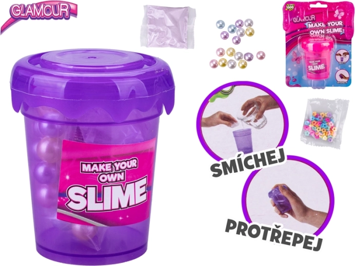 Glamour kreativt sæt til at lave slim – lilla og lyserød