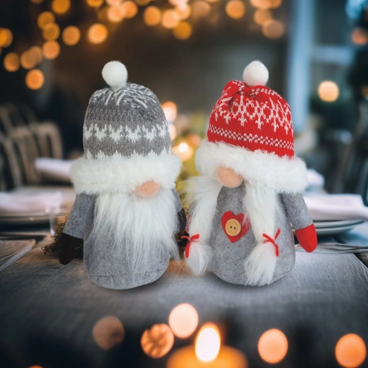 Skandinavisk jule-nisse 20 × 11 × 8 cm - 1 stk.