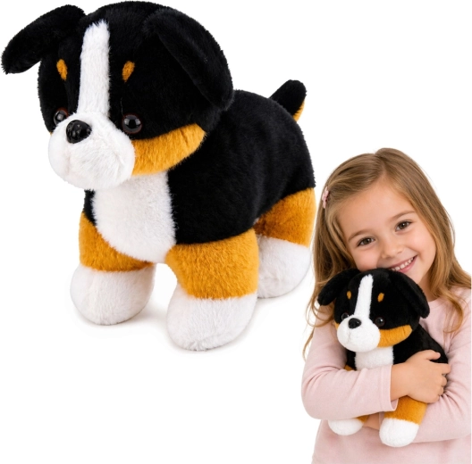 Plysbernese sennenhund – blød krammeven 30 cm