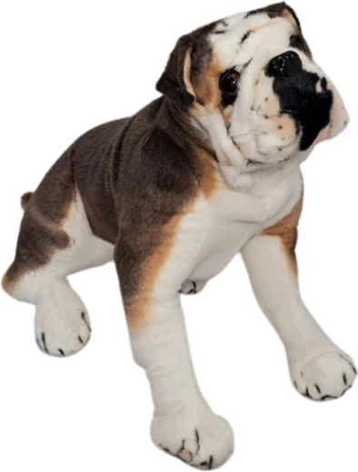 Plyshund bulldog - 1 stk.
