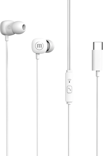 Maxell Square+ in-ear-høretelefoner USB-C hvide