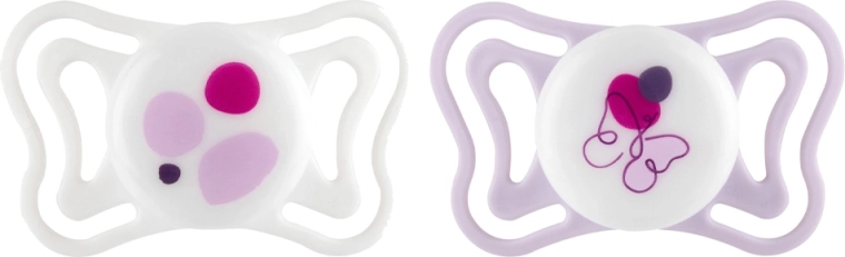 Chicco sutter PhysioForma Light silikone, ortodontiske, rosa 2–6 m, 2 stk