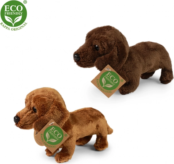 Plysgravhund stående 19 cm