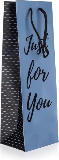 Gavepose til flaske Just For You Blue 12 × 35 × 9 cm