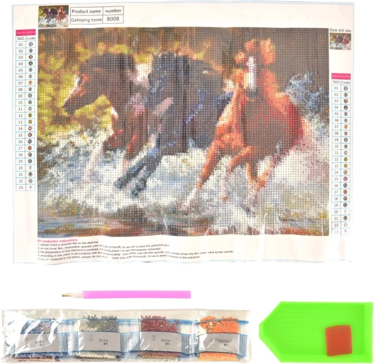 Kreativt sæt til diamond painting – hest 30 × 40 cm