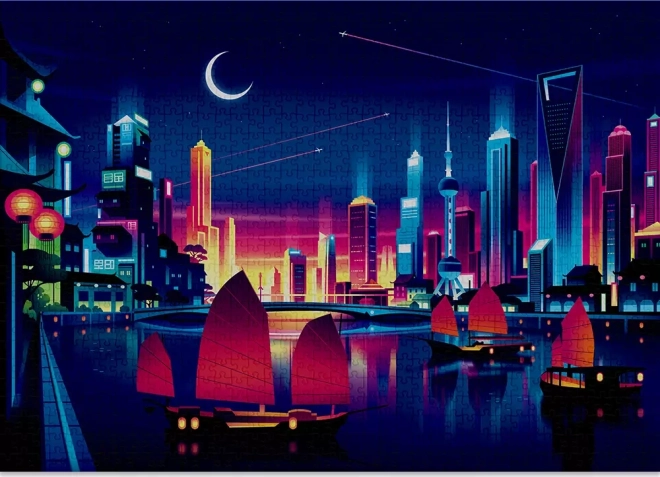 Puzzle CLOUDBERRIES skyline – 1000 brikker