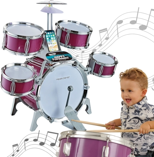 WOOPIE børnetrommesæt med 5 trommer og en cymbal