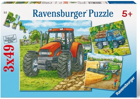 Puslespil Landbrugsmaskiner 3x49 brikker Ravensburger