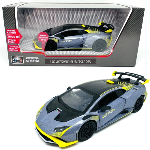 Metalmodel af Lamborghini Huracán STO med lys og lyd i skala 1:32