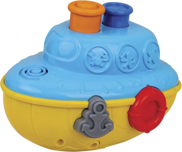 Badlegetøj dampskib til badekar med batteri