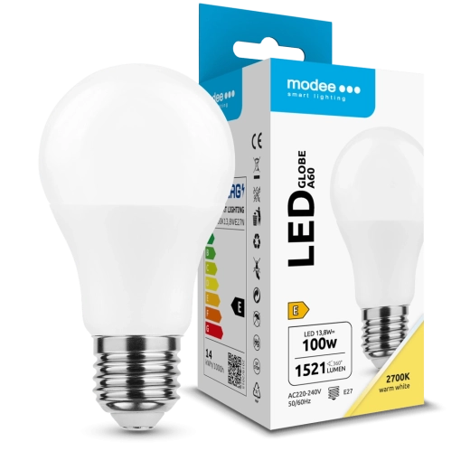 LED pære Globe A60 13,8 W E27 2700K 1521 lm 360°
