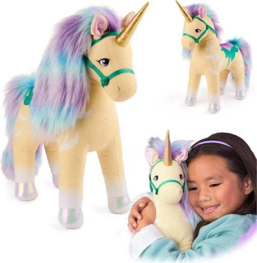 Plys-unicorn Leaf fra Unicorn Academy 38 cm