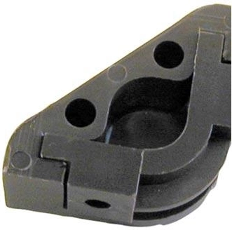 Holder til trappestang, plast, brun (10 stk.)