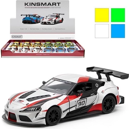 Toyota GR Supra Racing Concept racerbils-koncept metalmodel 1:36 med pull-back