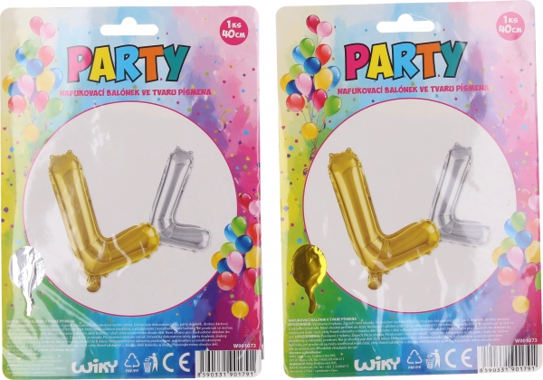 Oppustelig ballon formet som bogstavet L